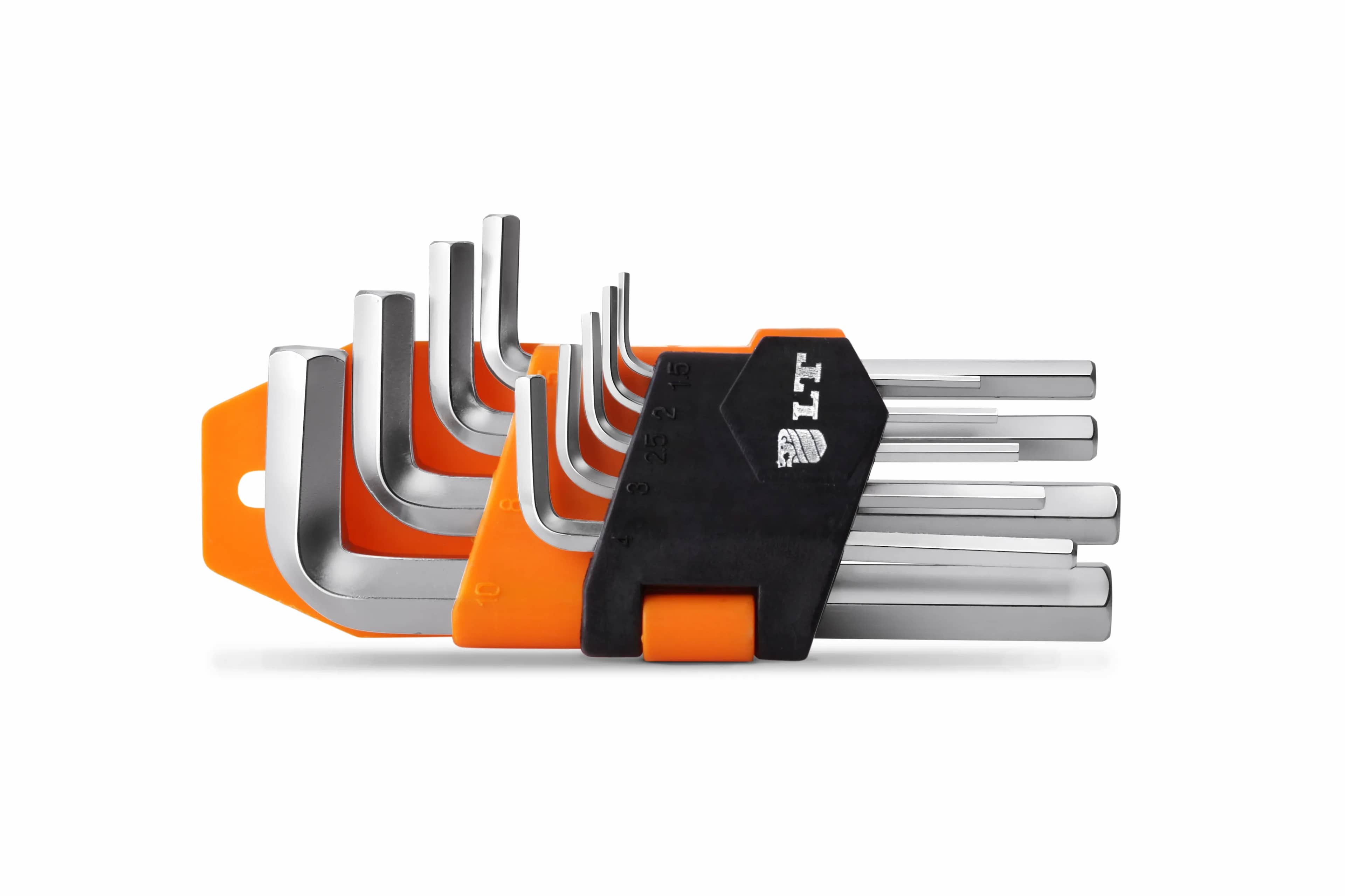 Набір подовжених Г-подібних шестигранних ключів LT 9 шт. СRV 1,5-10,0 мм - 121569