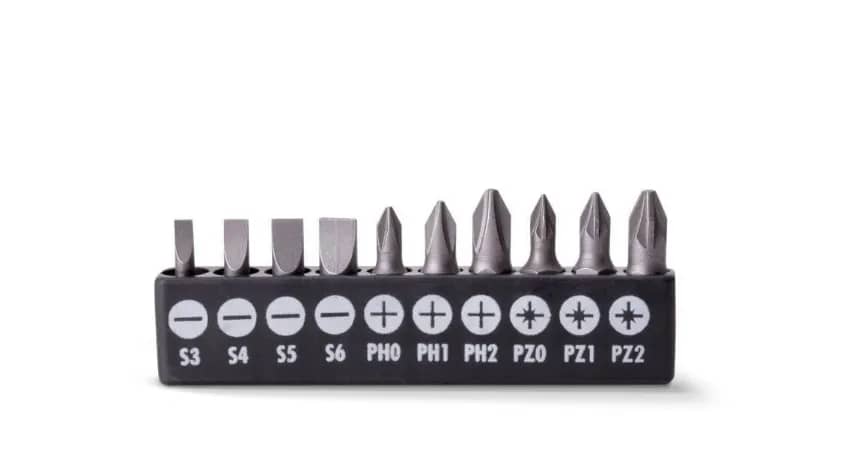 Набір насадок LT 25 мм 10 шт. S3/S4/S5/S6/PH0/PH1/PH2/PZ0/PZ1/PZ2 (501-110) - 125109