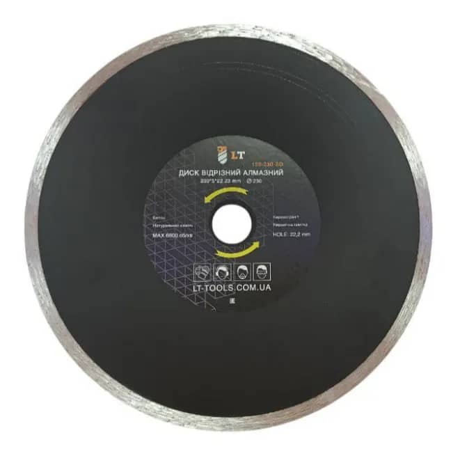 Диск LT алмазний відрізний тип ріжучого шару Solid 180х5х22,23 мм (152-180-SD) - 125288