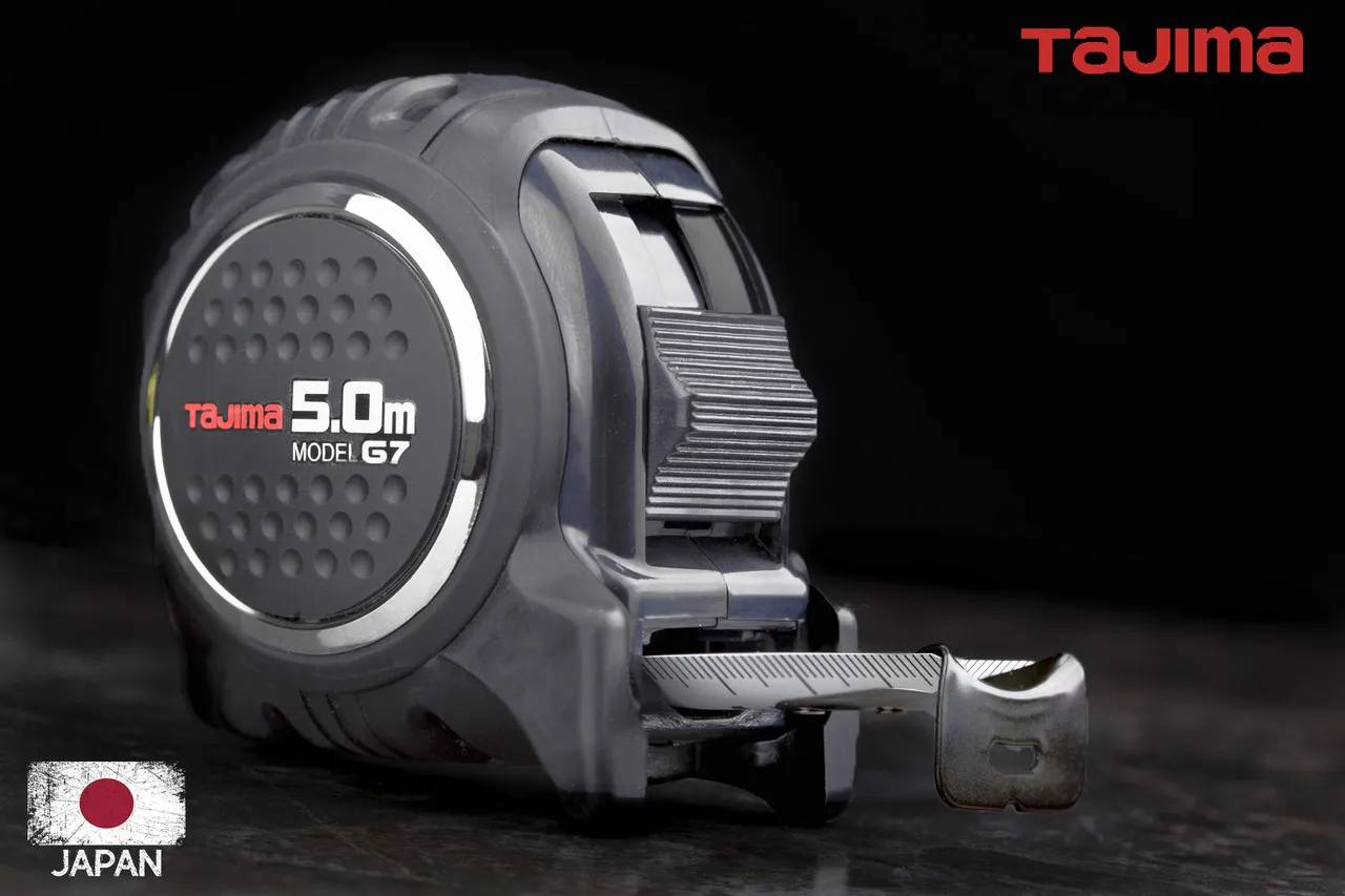 Рулетка будівельна 5м х 25мм TAJIMA (Японія) G7 LOCK ударостійка посилена стрічка - 132135