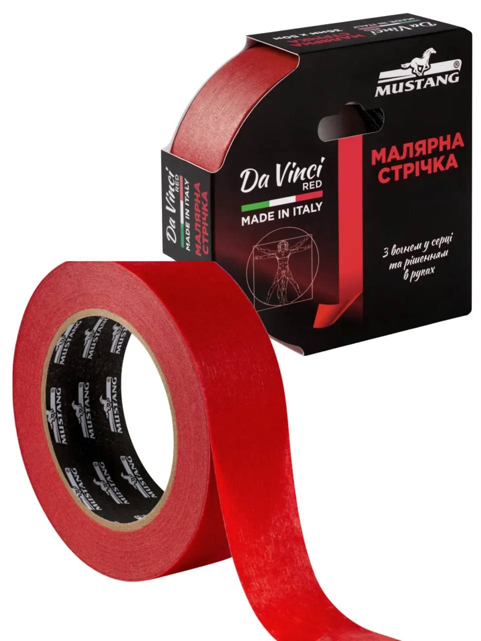 Малярна стрічка рисова Mustang Da Vinci Red 36мм*50м (ITWP3650R) - 139197