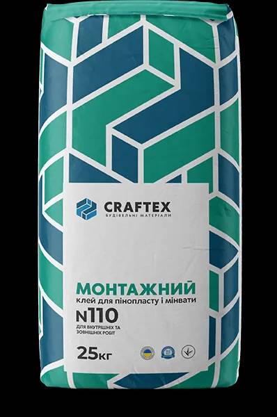 Монтажний клей для пінопласту і мінвати CRAFTEX N110, 25кг - 139492