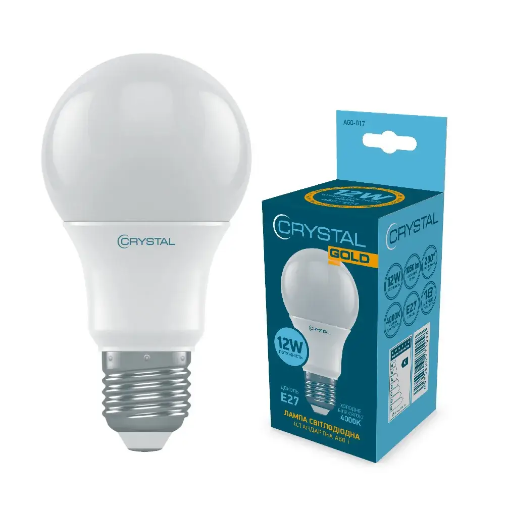 Світлодіодна лампа CRYSTAL GOLD 12 Вт Е27 4000K (A60-017) - 174751