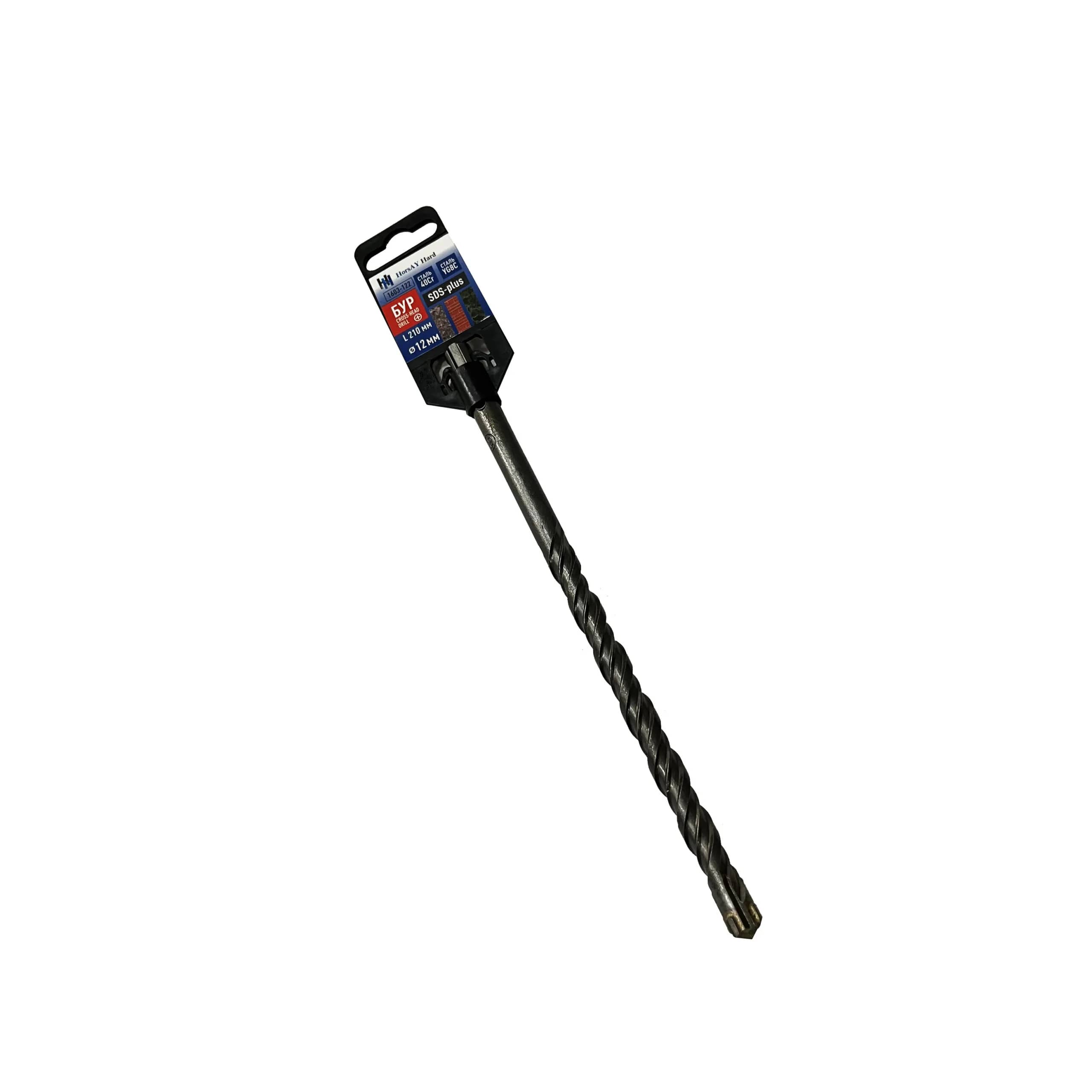 Бур SDS-plus, 4 ріжучі кромки, 12 х 210 мм - 200446