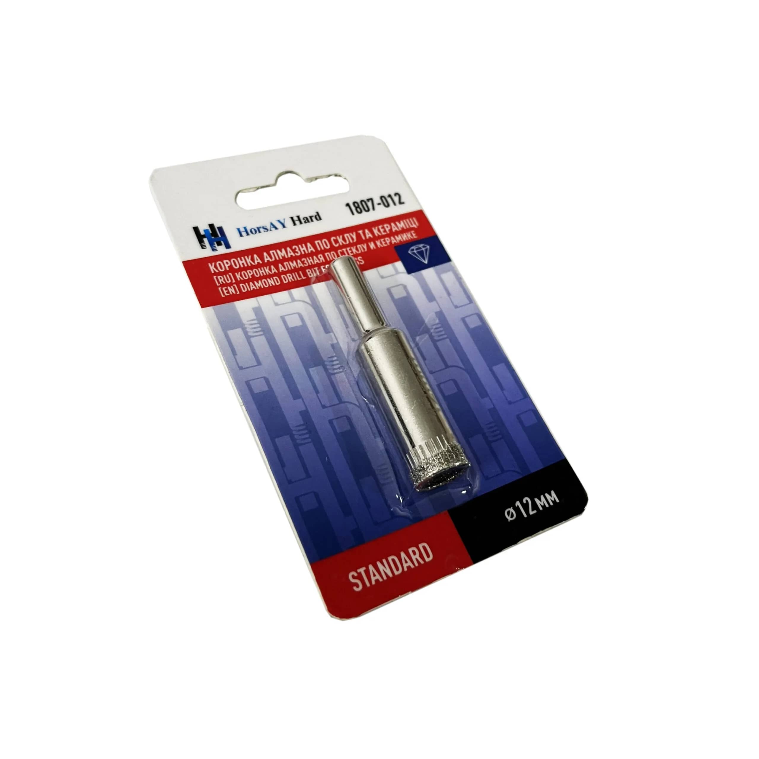 Коронка алмазна HorsAY Hard скло кераміка d 12 мм (598244113) - 598244113