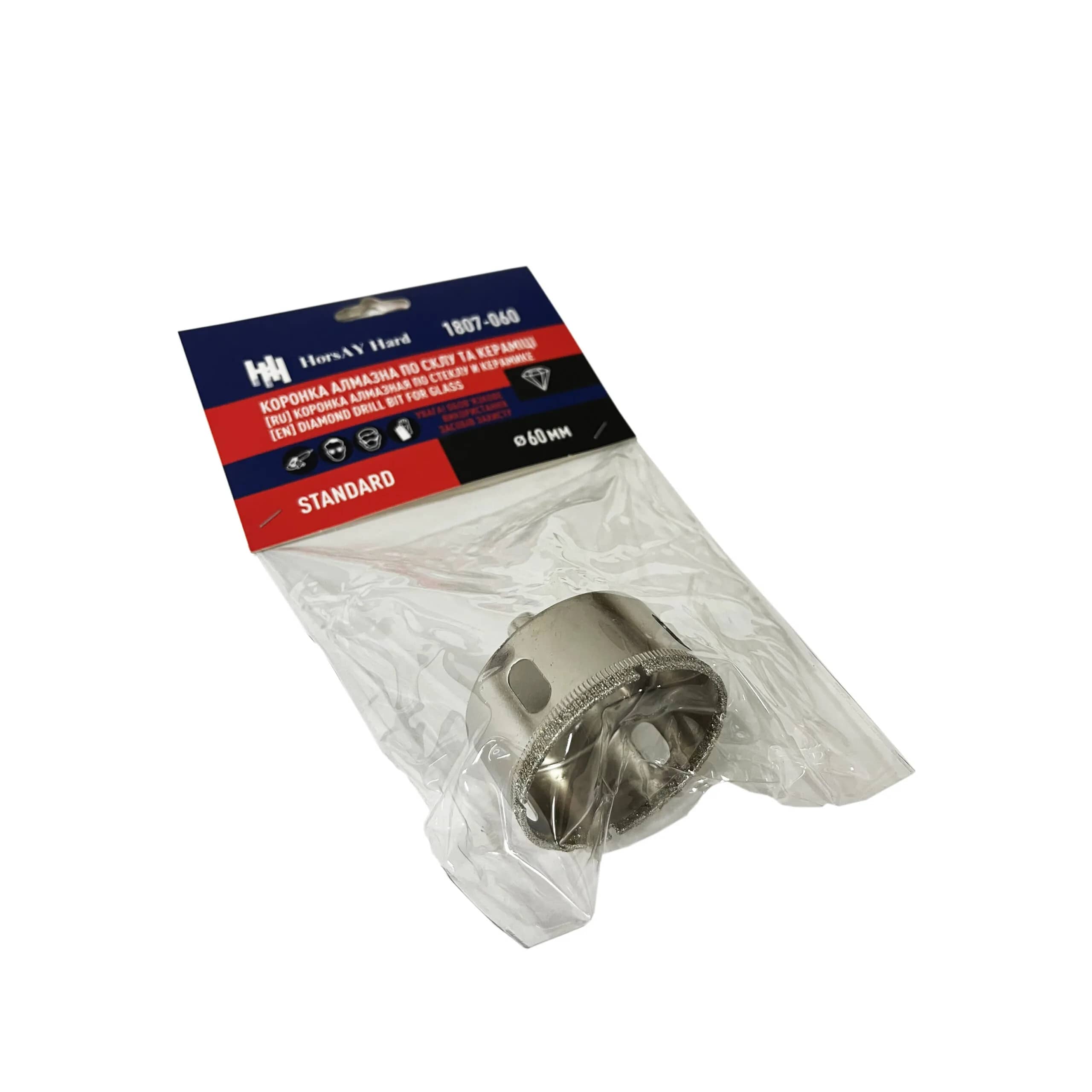 Коронка алмазна по склу та кераміці, STANDARD, d 60 мм - 208480