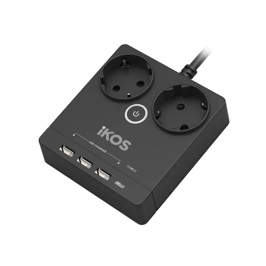 Фільтр мережевий IKOS 2 розетки із заземленням 1.5 м (660188254) - 660188254