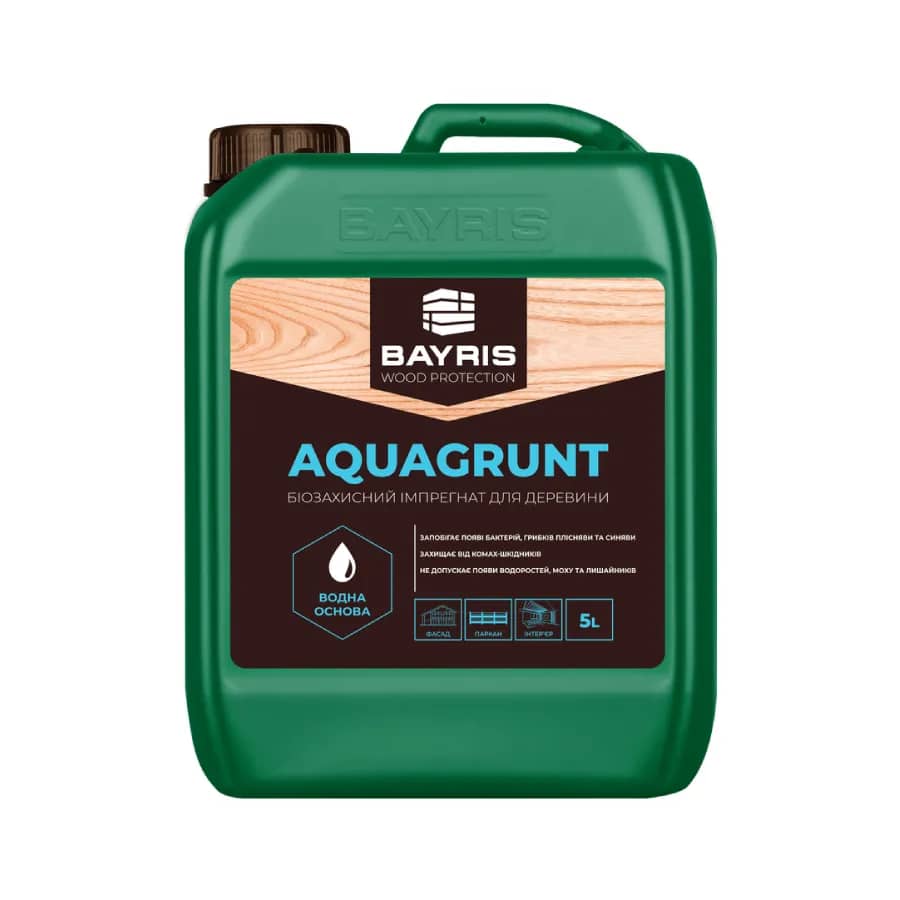 AQUAGRUNT — ІМПРЕГНАТ БІОЗАХИСНИЙ ДЛЯ ДЕРЕВИНИ BAYRIS 5 л. - 209957