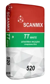 Шпаклівка стартова цементна біла 520 SCANMIX ТТ WHITE (5кг) - 211009
