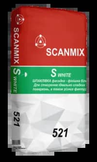 Шпаклівка фінішна біла 521 SCANMIX S WHITE(5кг) - 211028