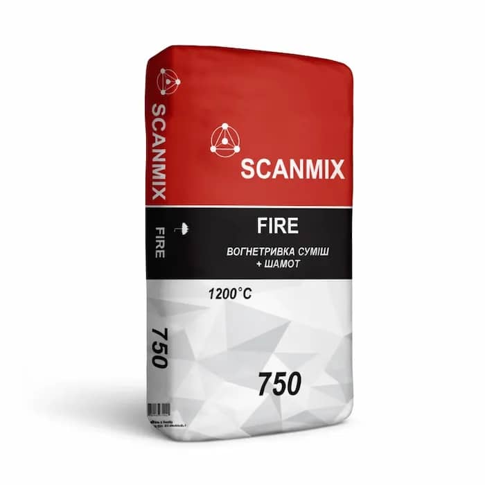 Сумiш для мурування камінів та печей SСANMIX 750 FIRE(25кг) - 211063