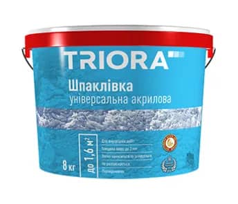 Шпаклівка універсальна акрилова ТМ TRIORA - 1,5 кг - 221552