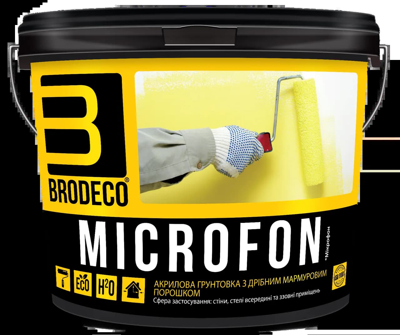 Ґрунт-фарба MicroFON Brodeco Біла Готова до застосування 10л (866830177) - 866830177