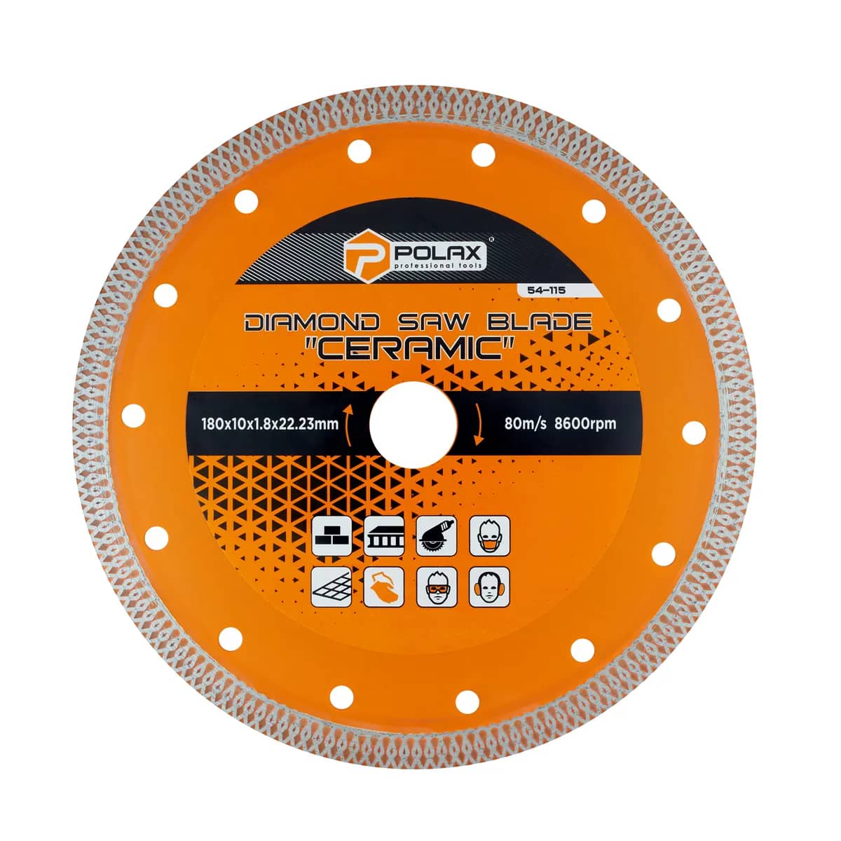 Диск відрізний алмазний Ceramic Polax 180x1.8x22.23 мм (54-115) - 235804