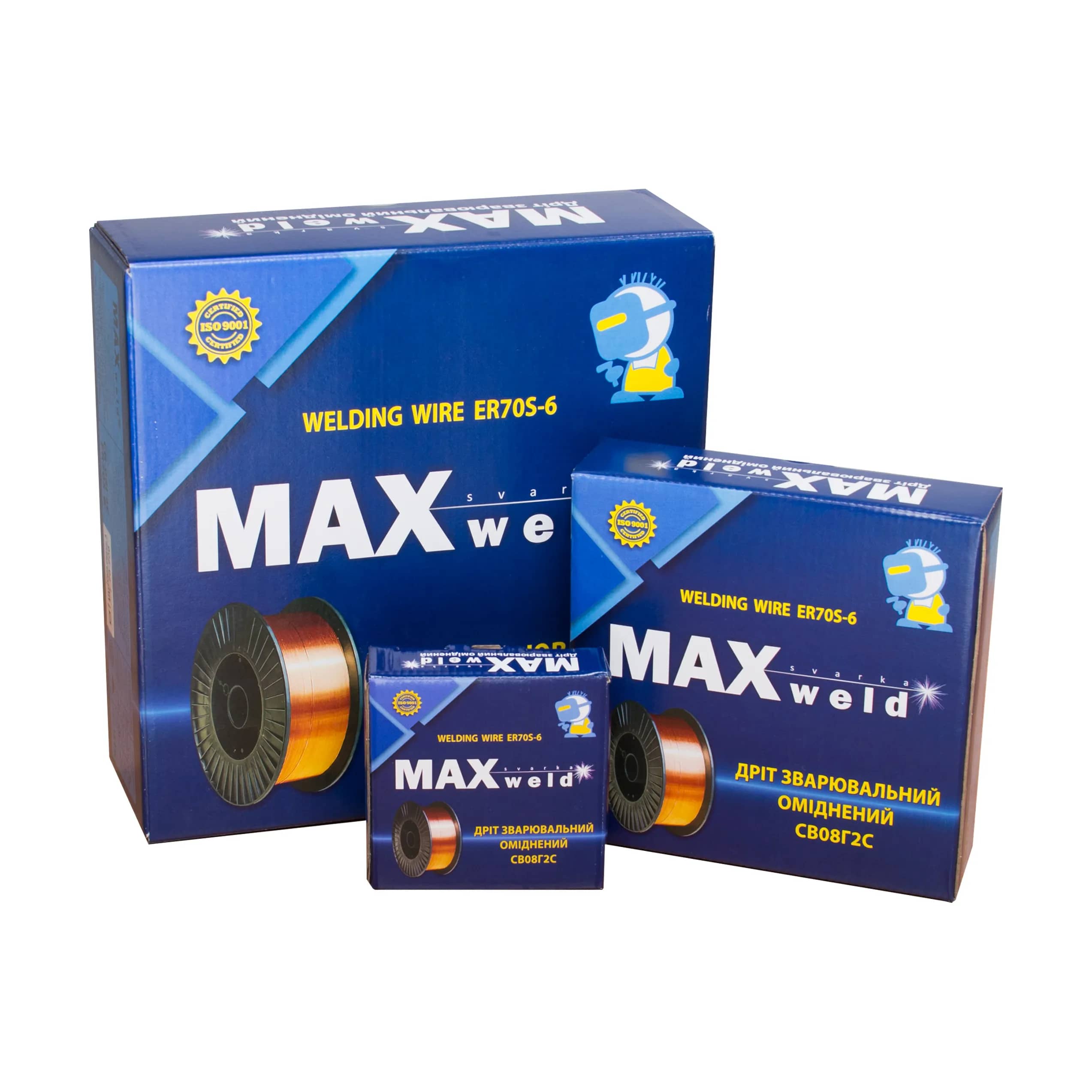 Дріт зварювальний Maxweld СВ 08 Г2С д.0,8 мм (4кг) - 238001