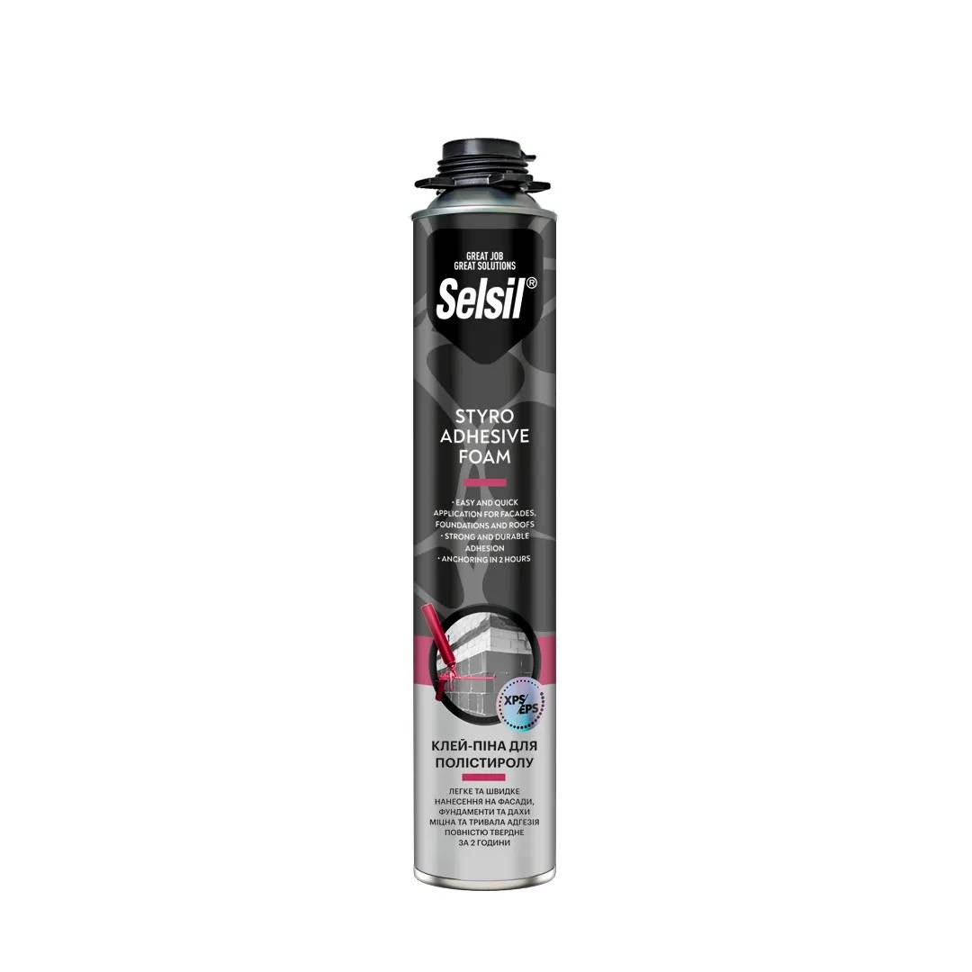 Клей-піна професійна Selsil Styro Adhesive Foam 750 мл / 850 г - 258956