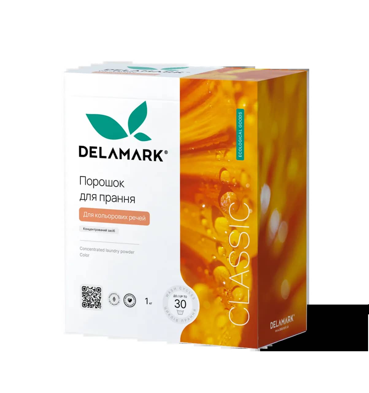 Концентрований безфосфатний пральний порошок Delamark Color 1 кг (4820152330499) - 265315
