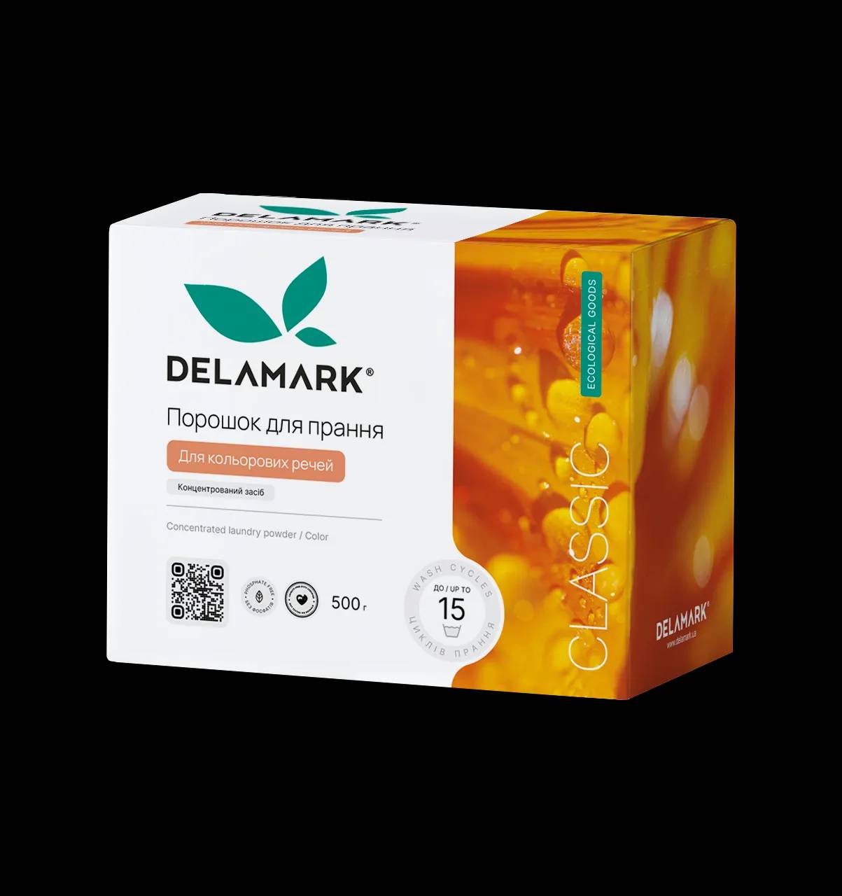 Концентрований безфосфатний пральний порошок Delamark Colour 500 г (4820152330055) - 265316