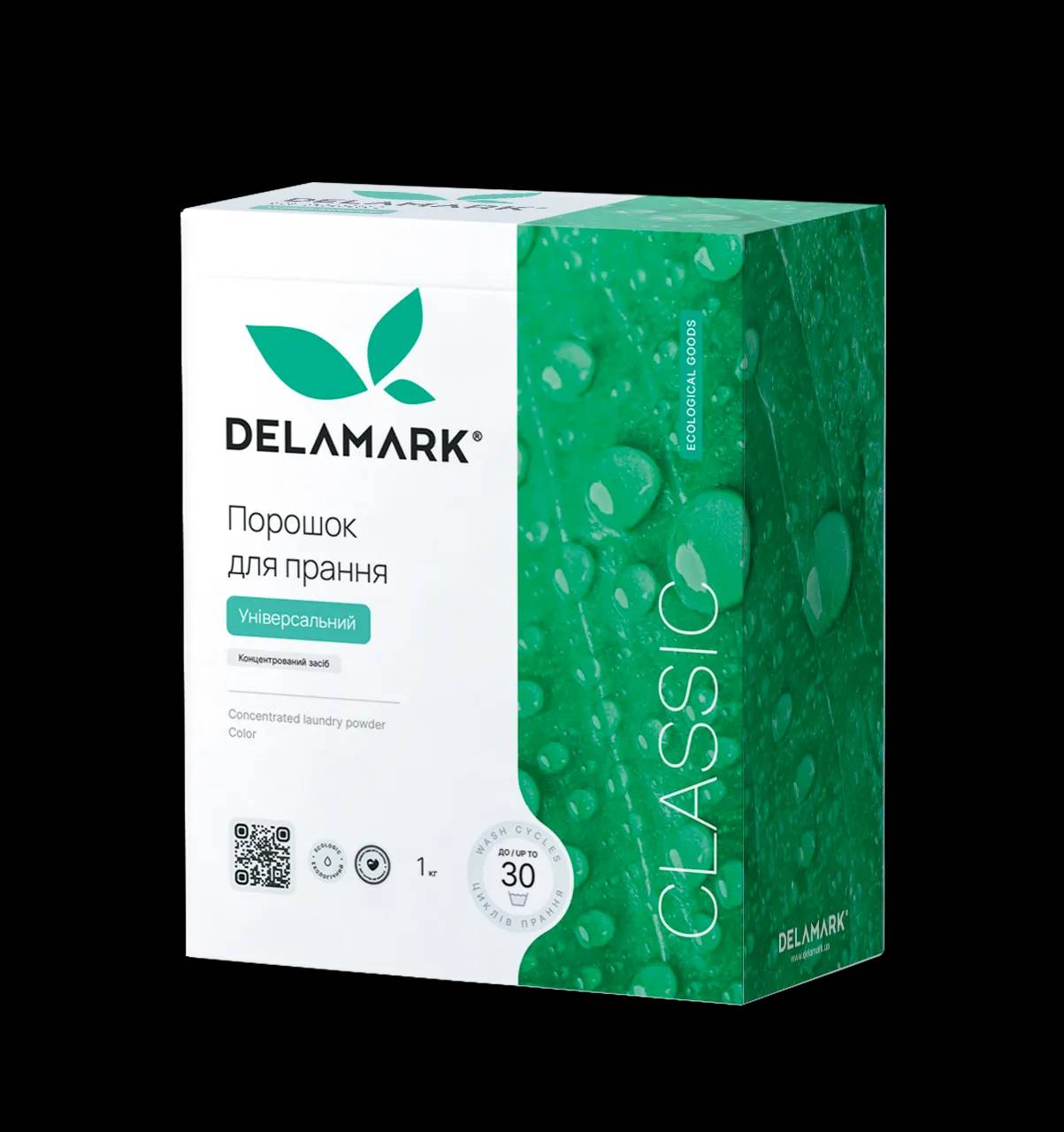 Концентрований безфосфатний пральний порошок Delamark Universal 1 кг (4820152330048) - 265322