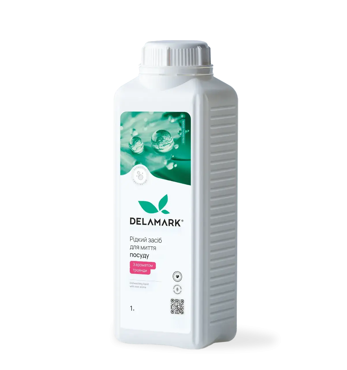 Засіб для миття посуду Delamark з ефірною олією троянди 1 л (4820152330666) - 265500
