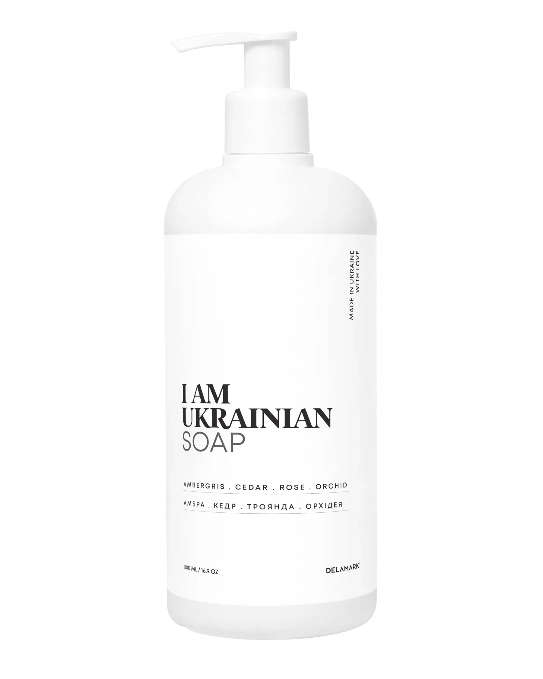 Рідке мило I am Ukrainian Троянда + Кедр + Орхідея + Амбра 500 мл (4820152333148) - 265546