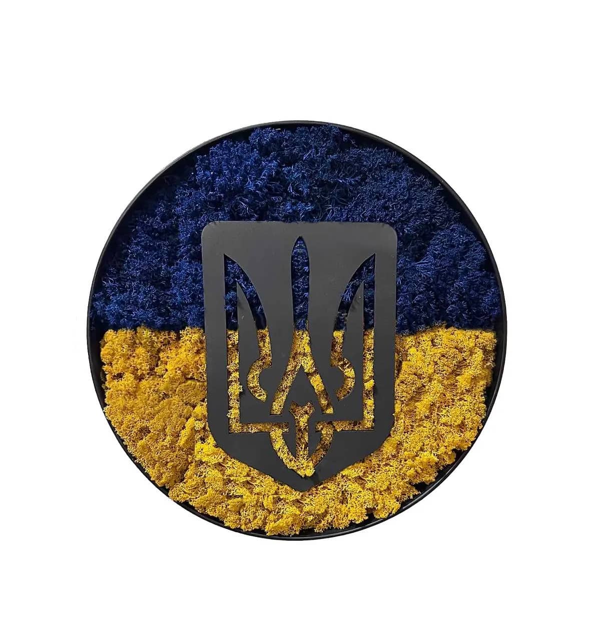 Картина з Моху Символи України - 30 см - 287661