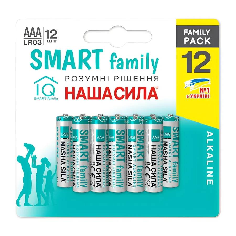 Батарейка НАША СИЛА SMART AAA (LR03) 12 на блістері - 328975