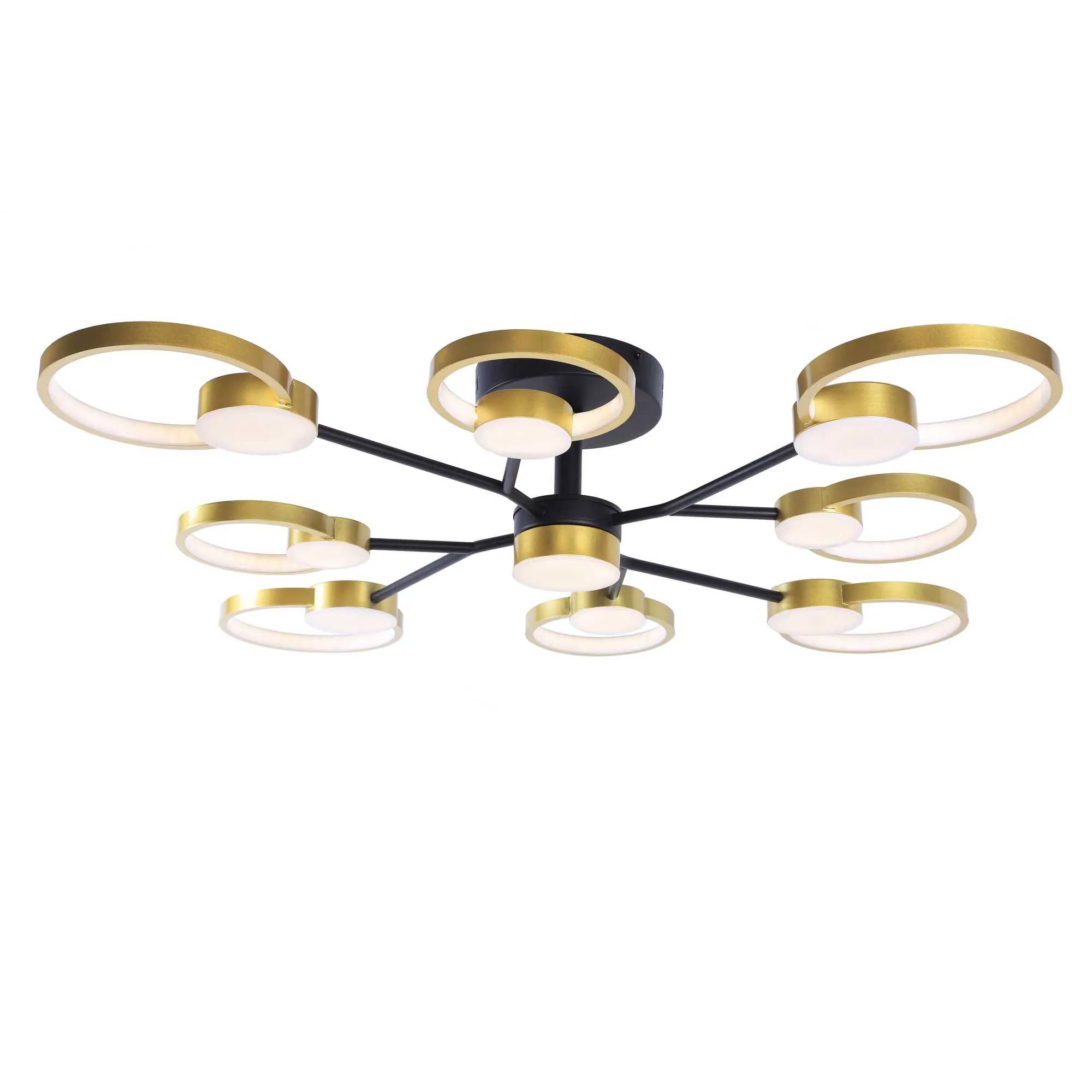 Люстра світлодіодна акрилова Sirius Ш 1313/9 Black+Gold - 360149