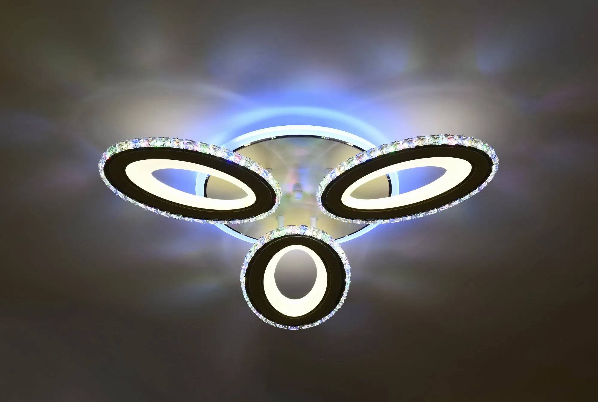Люстра стельова VALESO 55660/3 біла + хром, LED - 360165