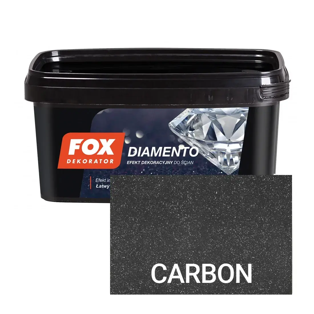 Фарба структурна Fox Dekorator Diamento CARBON 1л - 381535