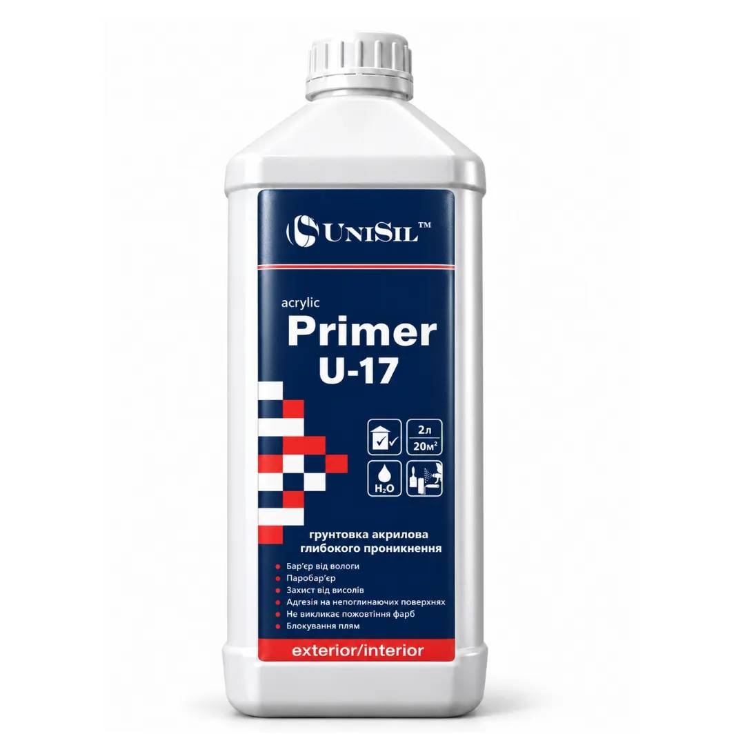Ґрунтовка глибокопроникаюча Unisil acrylic primer U-17, TM "Unisil", 2 л - 430365