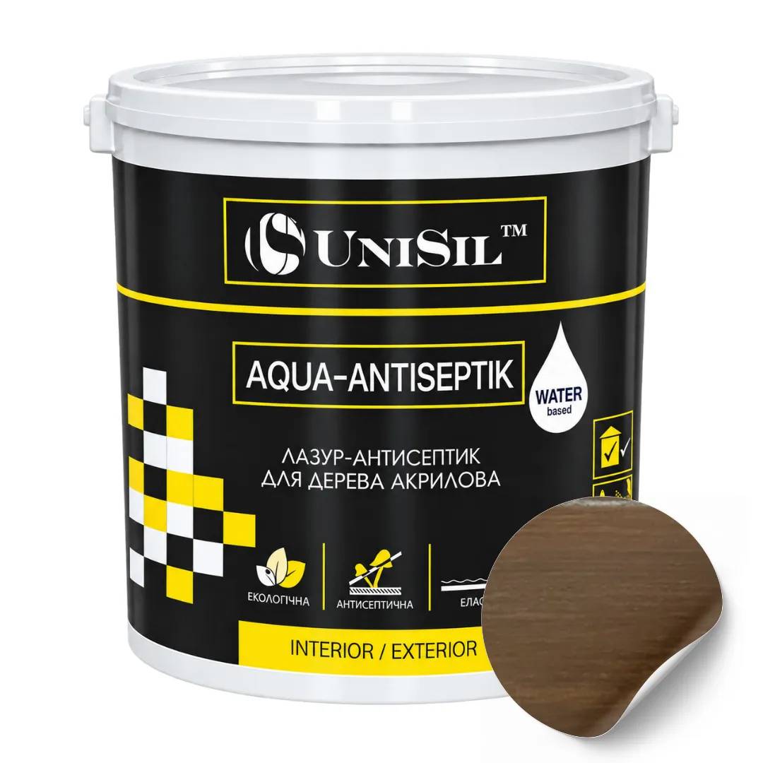 Лазур-антисептик акрилова для дерева UniSil Aqua-Antiseptik, морений дуб, 10 л - 491840