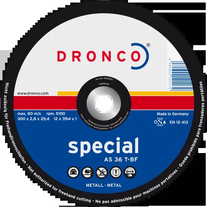 Диск по металу 230х2.5х22,2 Dronco - 66489