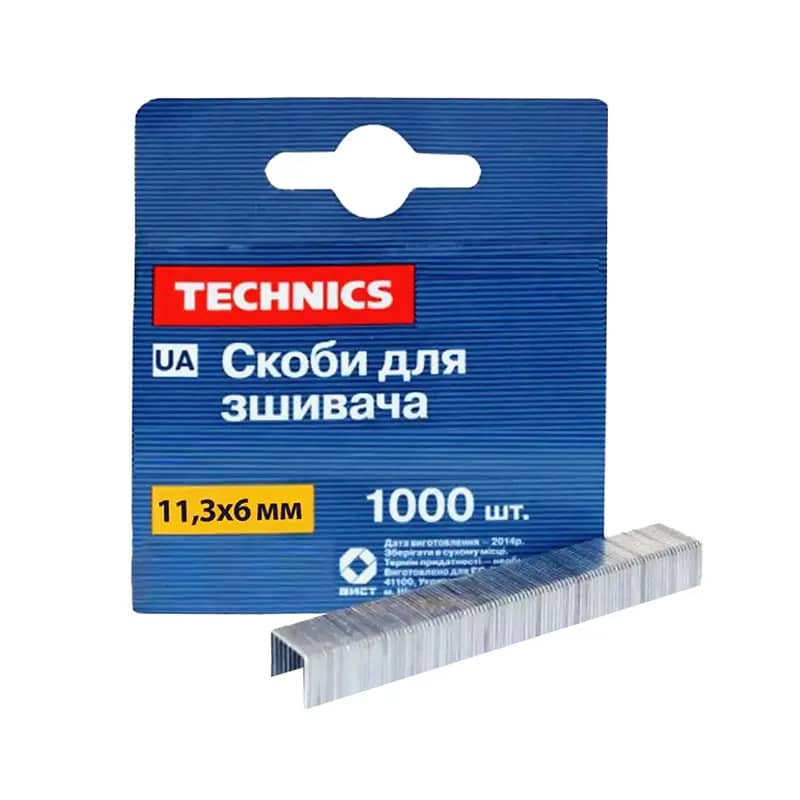 Скоба 6 мм, 1000 шт TECHNICS - 67009